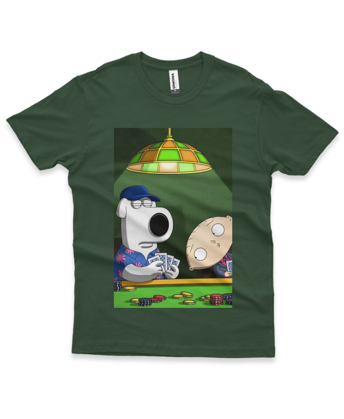 Camiseta Family Guy – Brian e Stewie no Pôquer